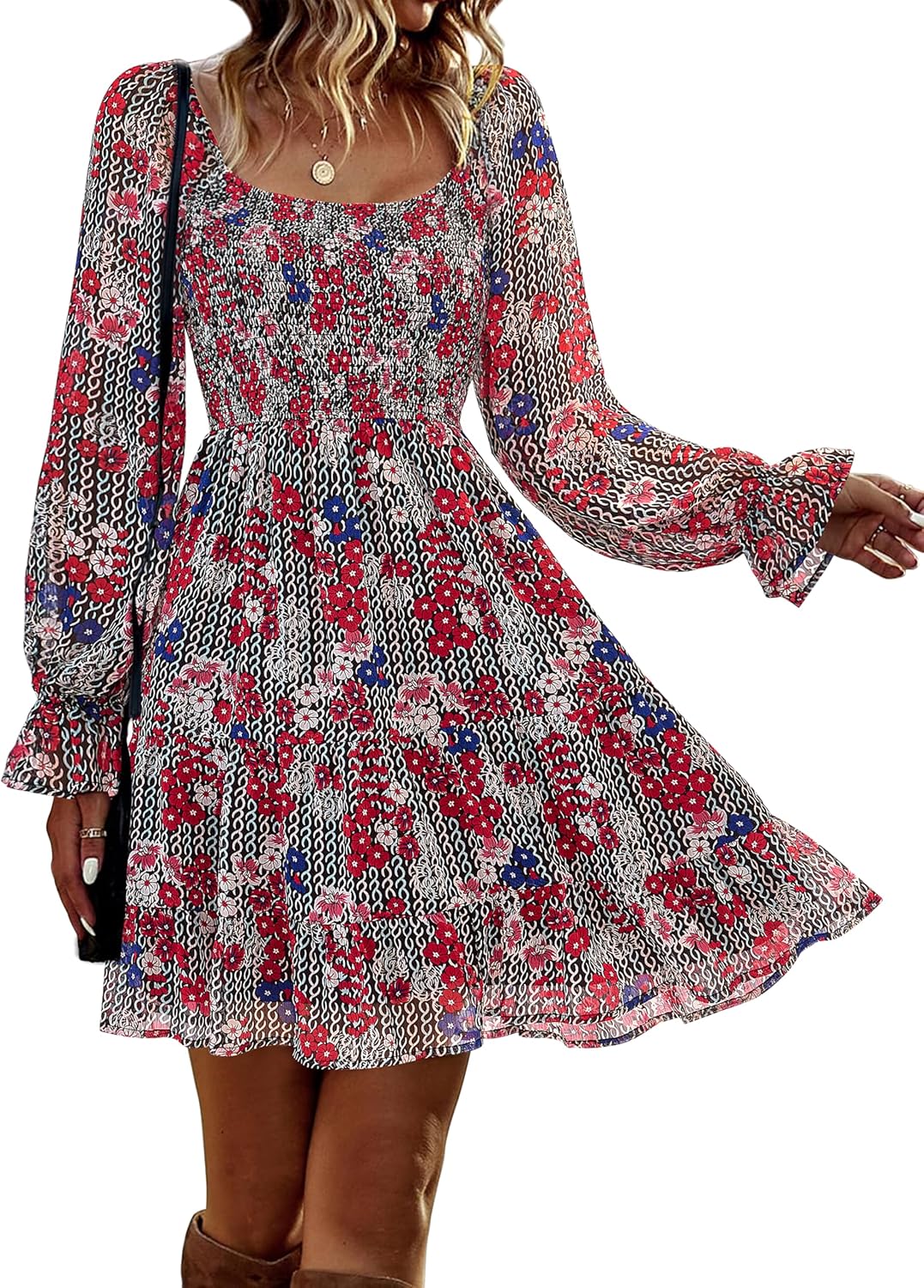 Print Flower Red