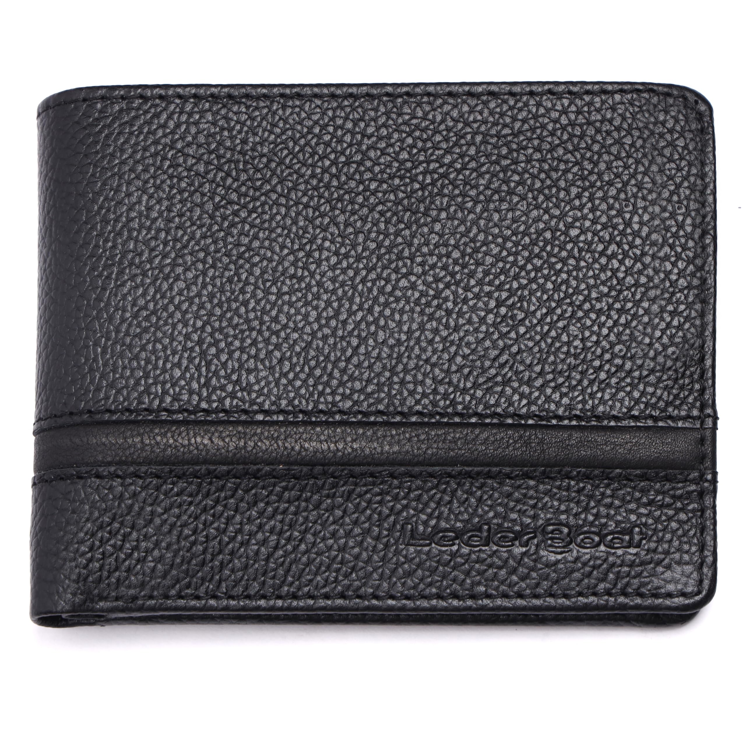 Wallet for Men | RFID Protected Genuine Leather Men's Purse | Bifold Gents Wallet with Coin Pocket, 6 Card Slots, 2 Hidden Compartments & ID Window | Stylish Gift for Men (Jet Black)-picture-47