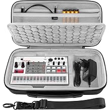 GEEKRIA Hard Shell Travel Case Compatible with Korg Volca Drum/Volca Keys/Volca Beats/Volca FM2 / Volca Sample 2 / Volca Bass Audio Sampler Carrying Bag Dark Gray
