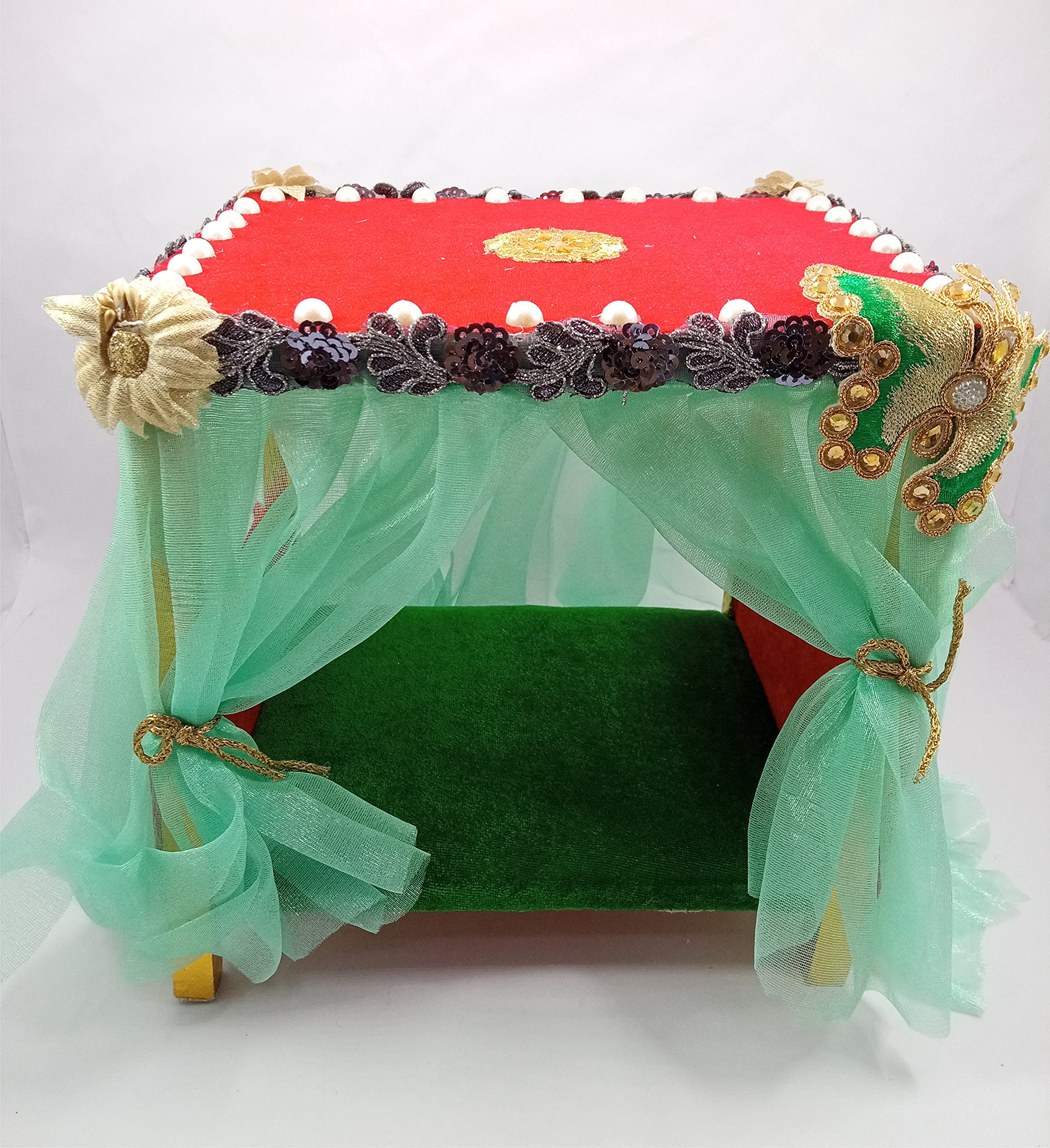 Buy BROWNELL Beautiful Handmade Decorative Laddu Gopal Wooden Singhasan