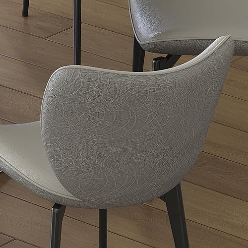 Miniatura 4 de Juego de 2 sillas de comedor modernas con patas de madera maciza, cómodos juegos de mesa y sillas para cocina, comedor, solución de asiento de silla