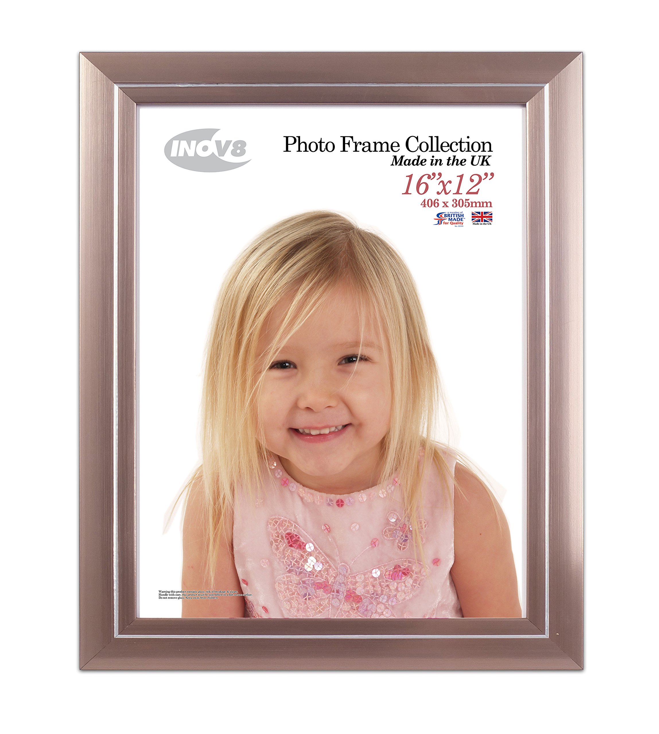 Inov8 53 Photo Frame, Plastic, Pewter Grey, 16 x 12-Inch