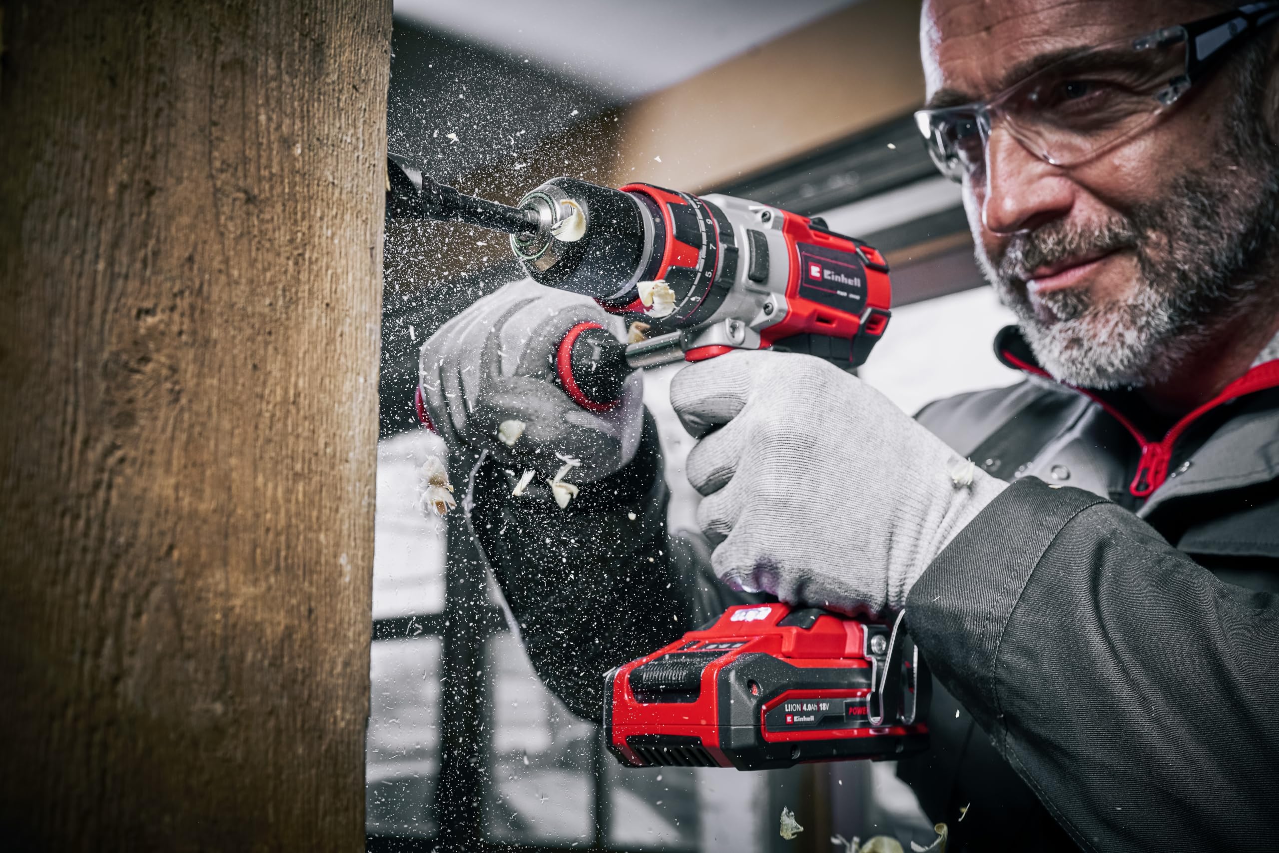 Einhell Taladro percutor con batería TP-CD 18/80 Li-i BL-Solo Professional Power X-Change (18 V, sin escobillas, 80 Nm, func. de perfor. por percusión, portabrocas de 13 mm, 2 velocid., sin batería)