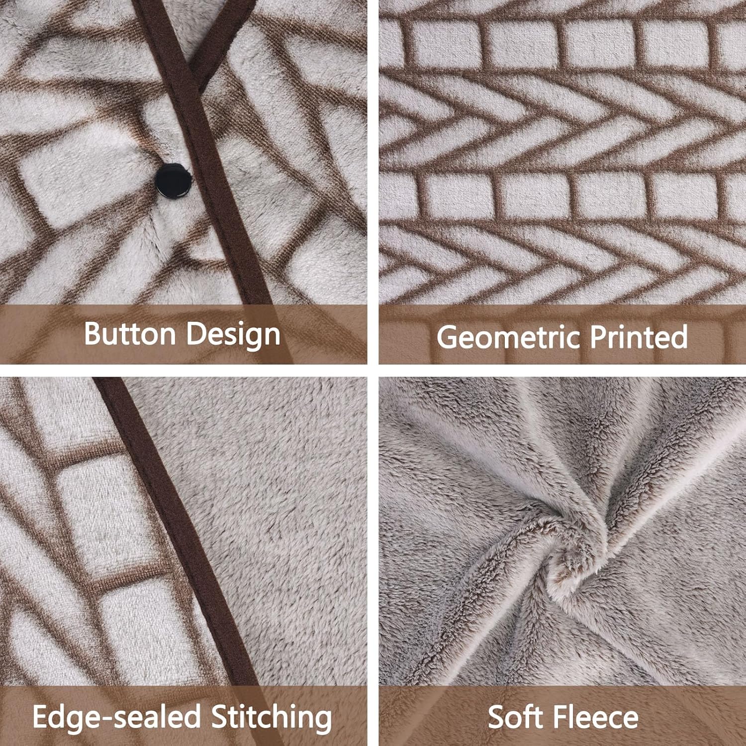 forestfish Wearable Blanket Poncho With Pockets, Fleece Shawl Wrap Blanket For Men And Women Soft Warm - Image 4