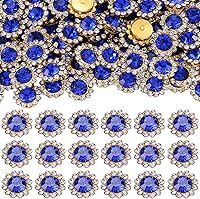 Vista 15 de 160 diamantes de imitación para coser de 0.472 pulgadas, base de metal, diamantes de imitación para coser en ropa, zapatos, aretes, cinturón