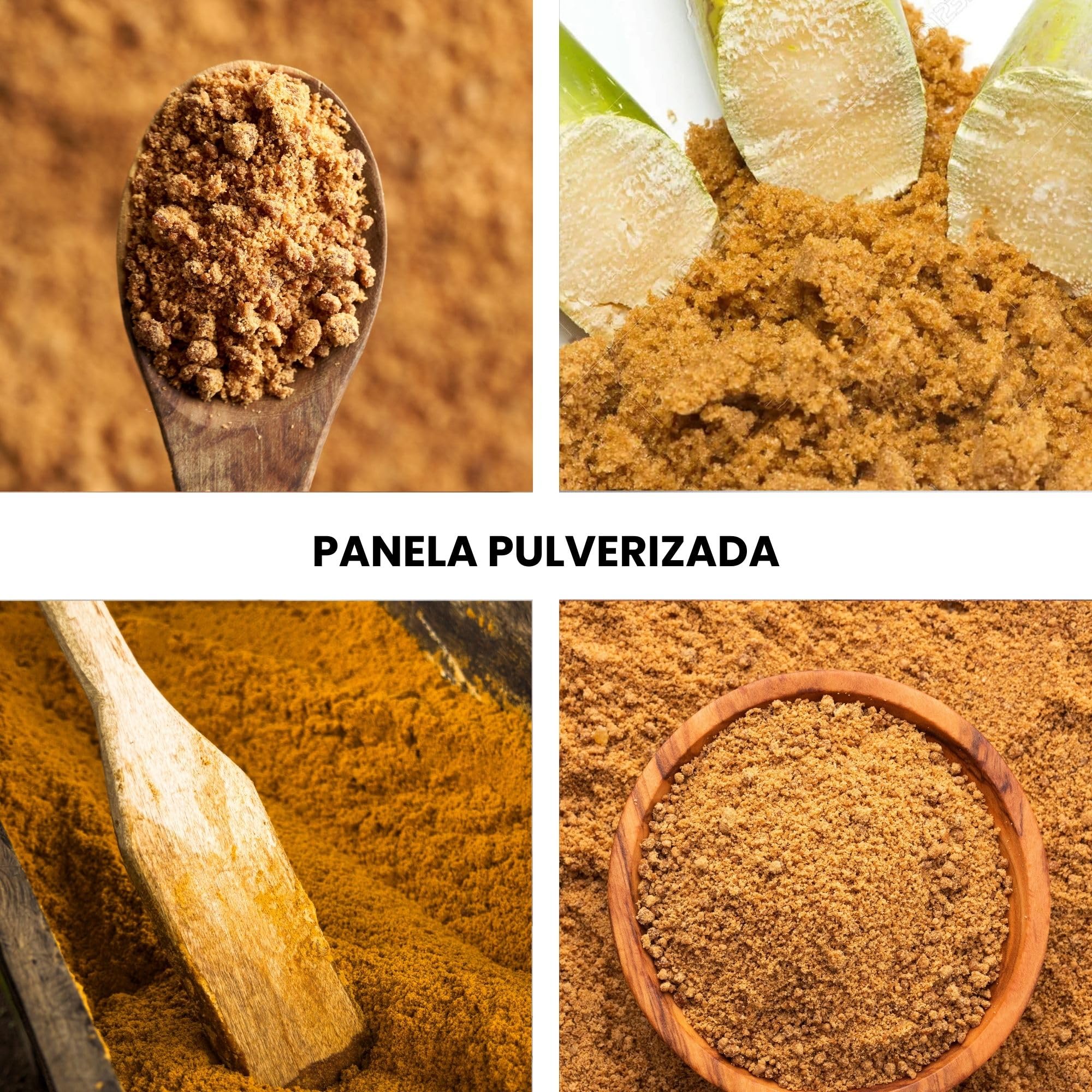 Panela Pulverizada 500 g Rica en Vitaminas y Minerales Azúcar Integral de Caña Sin Refinar Gourmet Latino
