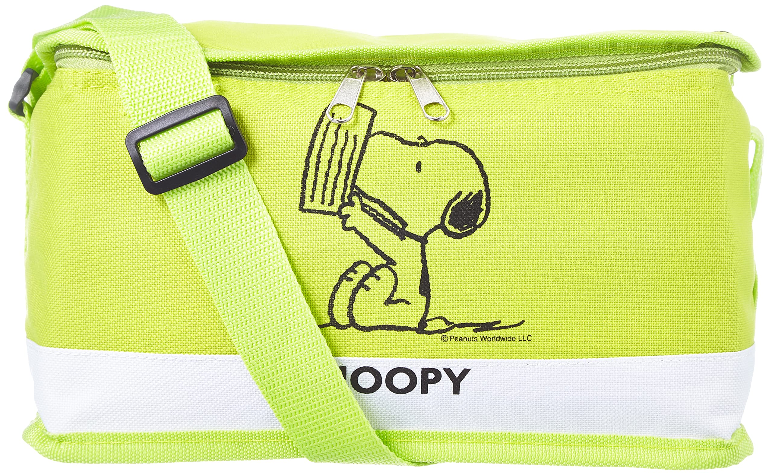 Excelsa Peanuts: Snoopy, 61618 Lunch Bag, Polyester, 7 Litres, Green