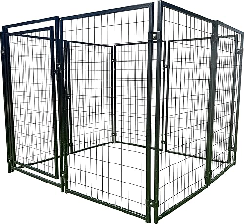 ALEKO jaula para perro o gato, resistente, corralito, cerca para gallinero, 5 pies x 5 pies x 4 pies