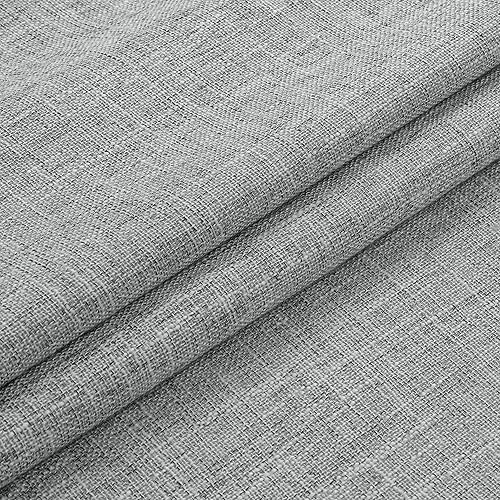 Miniatura 5 de Cortinas opacas plisadas grises con textura de lino y reducción de ruido, panel de tratamiento de ventana de 84 pulgadas con forro opaco completo