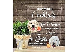Custom Dog Signature Drinks Sign: A Quirky Twist for Your Pet-Friendly Wedding
