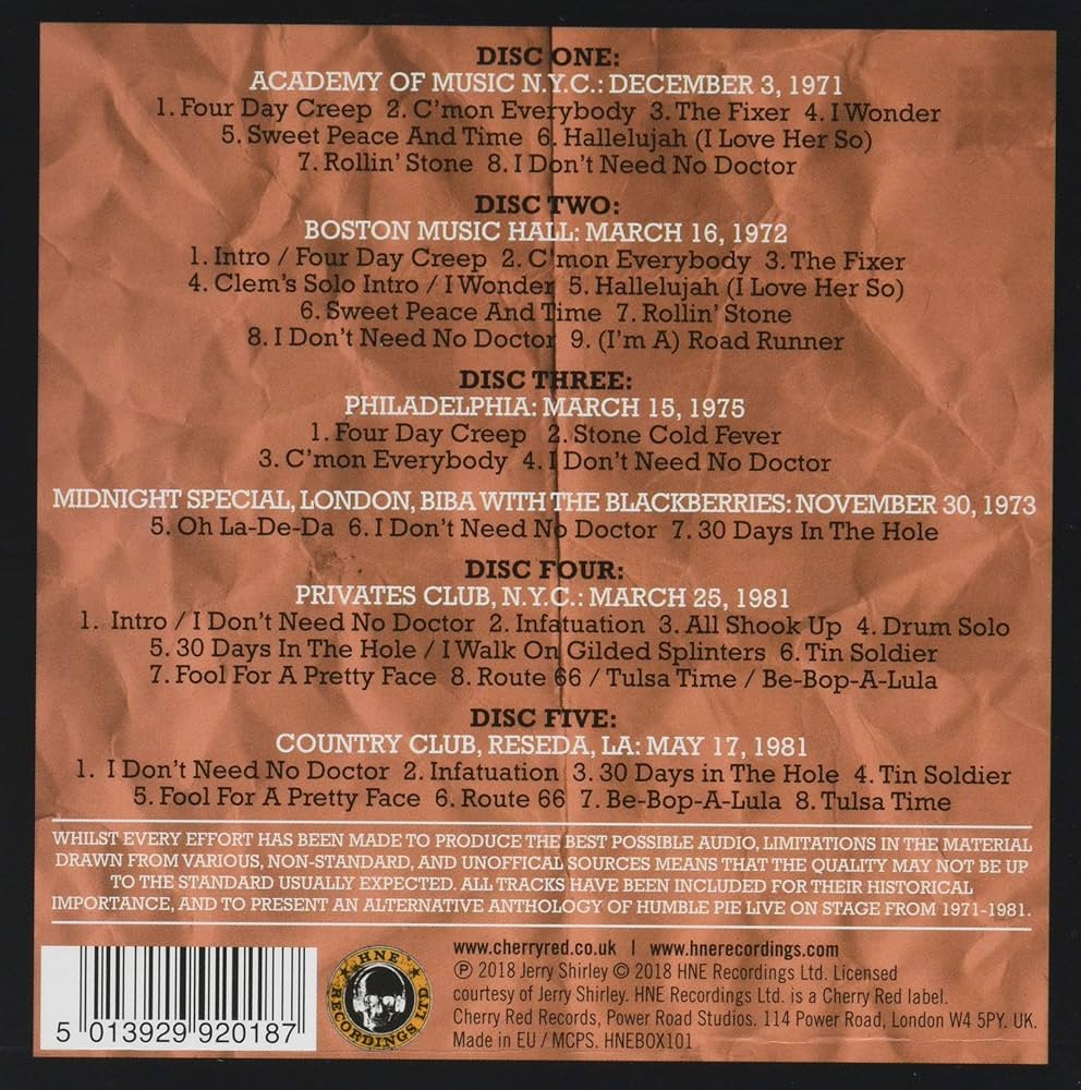 HUMBLE PIE - Official Bootleg Box Set Volum - Amazon.com Music