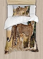 Vista 284 de Ambesonne Juego de funda de edredón de pesca, lubina de boca grande atrapando un bocado en espray de agua, imagen salvaje, juego de cama decorativo