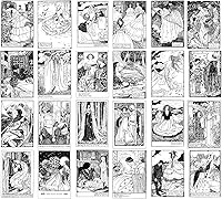 Vista 2 de Pegatinas grandes (24 piezas de 2.5 x 3.5 pulgadas) Poemas Vintage Book Grabado Ilustración