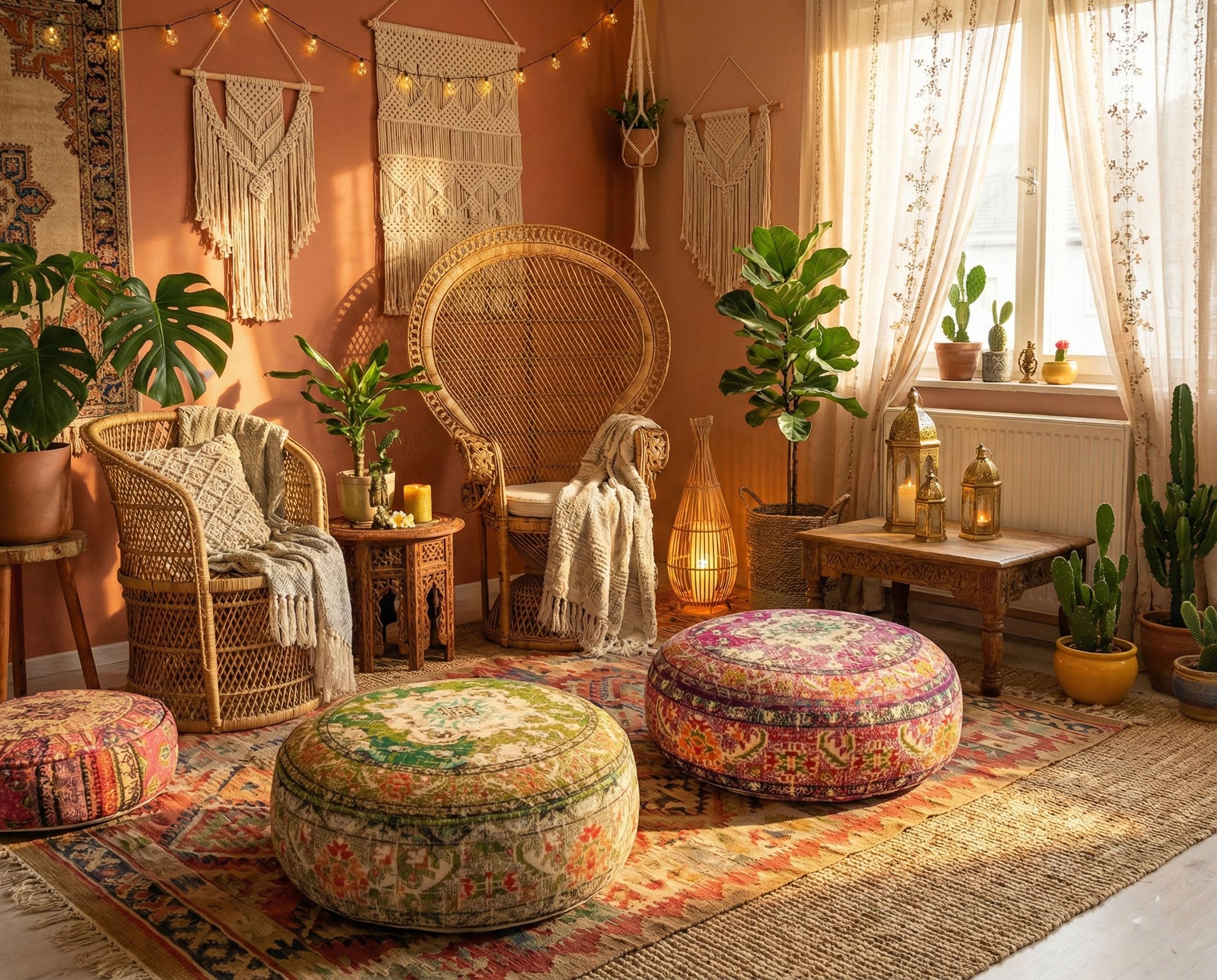 Mandala Life ART Fodera per cuscino da pavimento rotondo bohémien - 60x20 cm - 100% cotone - Custodia pouf per pouf per soggiorno, camera da letto, patio e altro