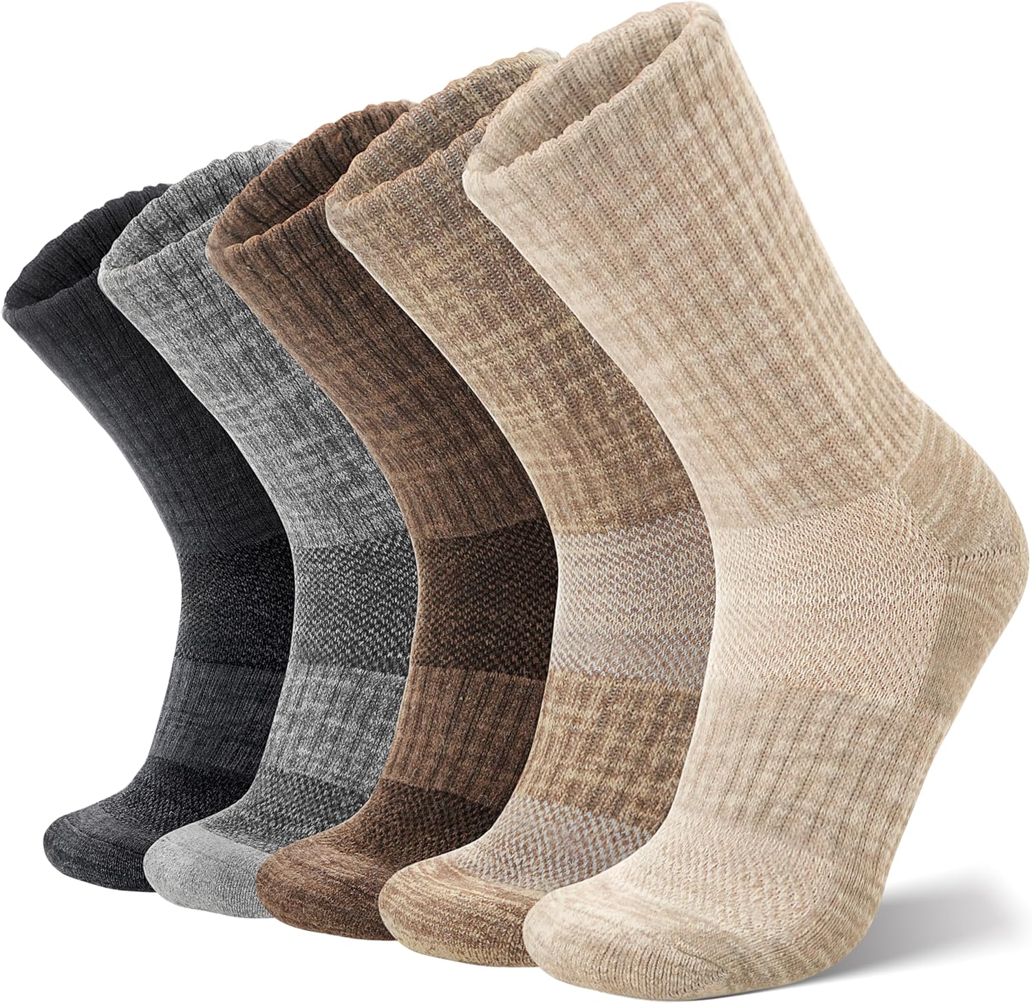 5 Pairs ANTSANG Merino Wool Hiking Socks for All – Warm & Moisture-Wicking 5 Pairs ANTSANG Merino Wool Hiking Socks for All – Warm & Moisture-Wicking