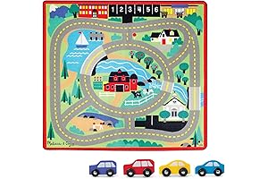 Melissa & Doug Round the Town Road Rug and Car Activity Play Set