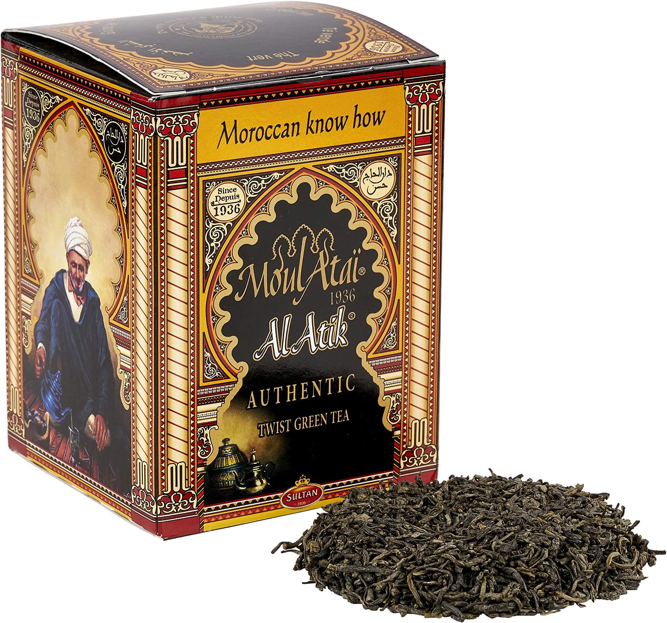 SULTAN TEA Moroccan Al Atik Loose Green Tea, Herbal Green Teas (Single Pack - 200g)