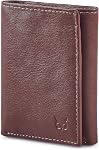 Genuine Leather Trifold Wallets for Men Travel Slim Front Pocket RFID Blocking Card Wallet