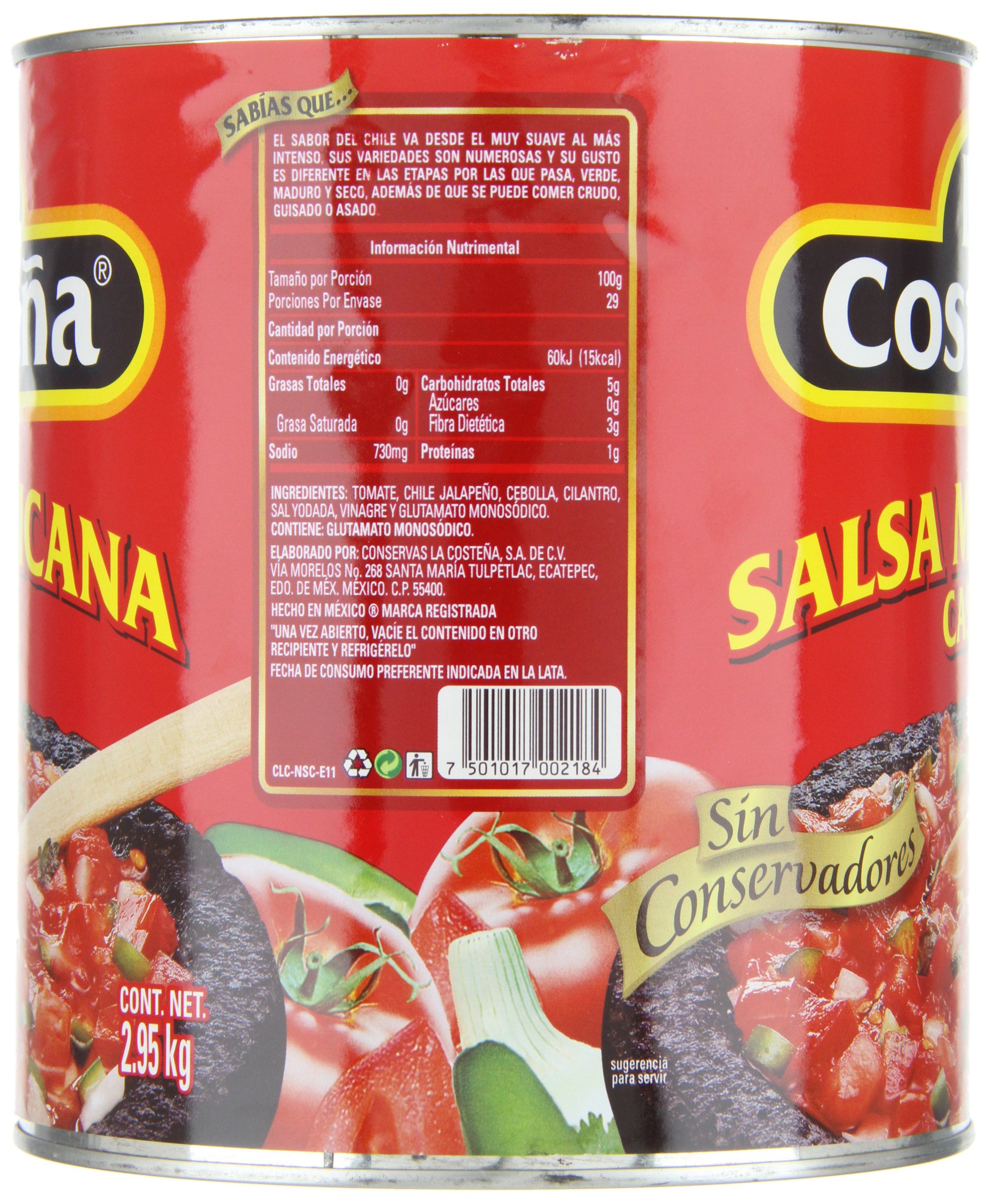 La Costeña Salsa Casera Mexicana 2950 gr