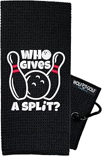 Who Gives A Split Bowling Towel - Funny Bowling Towel - Bowling Ball Towel - Bowling Accessories for Men - Bowling Accessories for Women - Bowling Gift