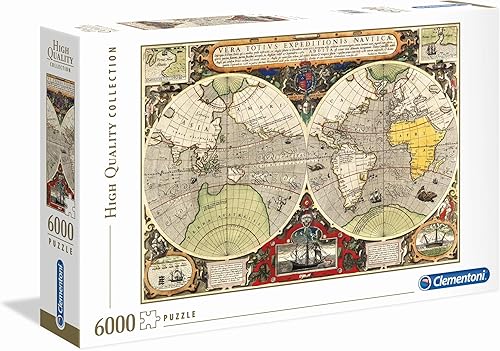 Clementoni - 36526 - Colección Puzzle - Mapa náutico antiguo - 6000 piezas - Hecho en Italia - Rompecabezas para adultos
