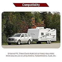 Vista 4 de 2 ganchos de agarre de horquilla de 3/8 de pulgada, gancho de cadena de grado 70, 7500 libras, límite de carga de trabajo para transporte