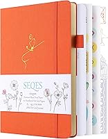 Vista 56 de A5 Bullet Dotted Journal Notebook 160gsm Thick Bleedproof Paper, Lay Flat Binding, 160 Numbered Pages Hard Cover Dot Grid Notebook/Bullet