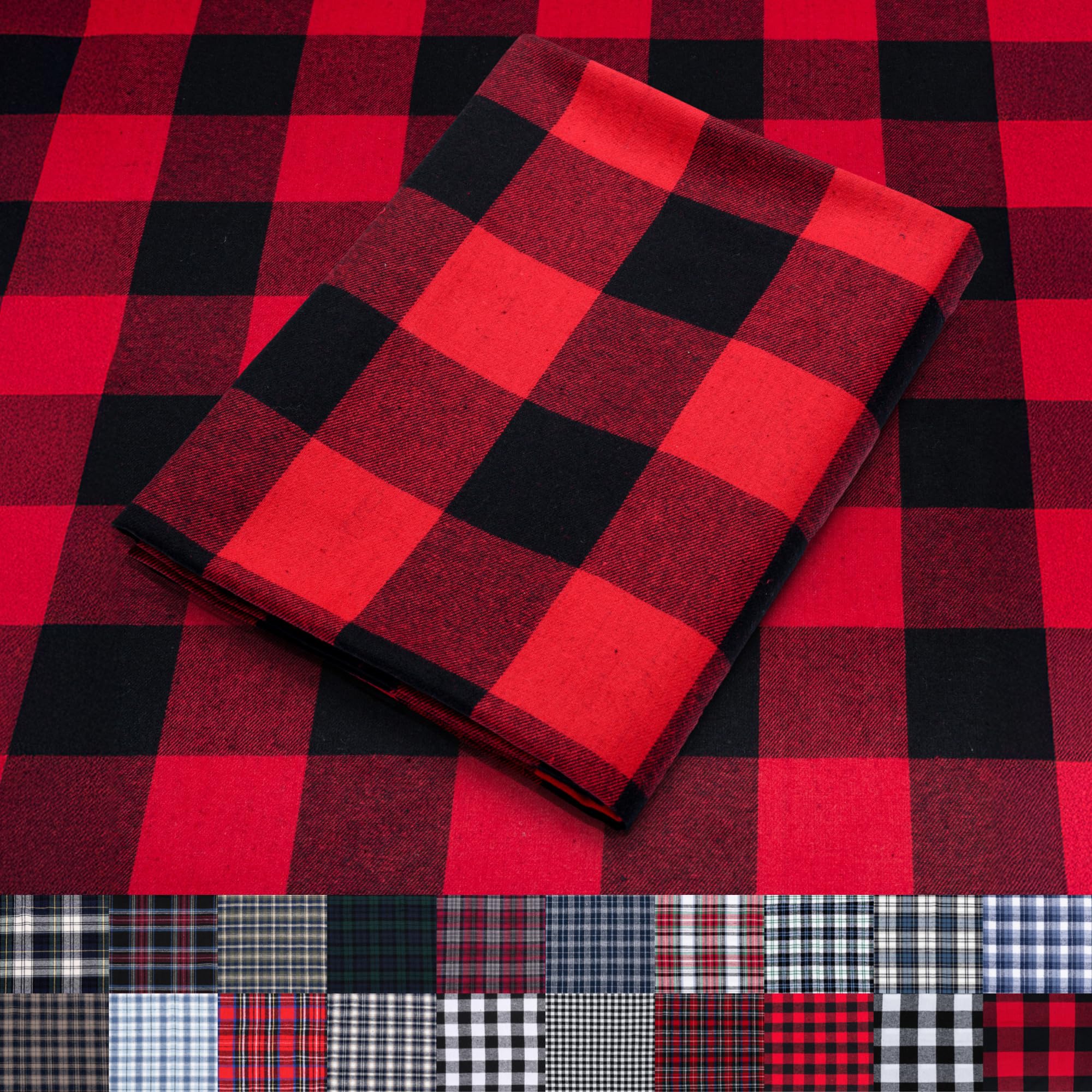 Pico Textiles 1 Yard Blue and Green Blackwatch Tartan Plaid Flannel Fabric - 60" Wide - 100% Cotton - Sold by The Yard - for Shirts, Scarves, Pajamas & Receiving Blankets — view 46