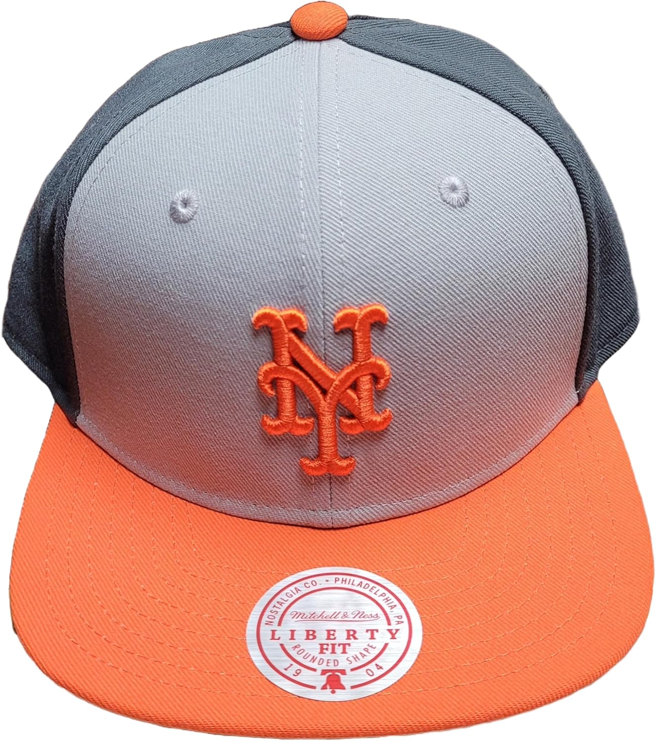 Mitchell & Ness New York Mets Triple Play Liberty Snapback Hat Cap - Gray