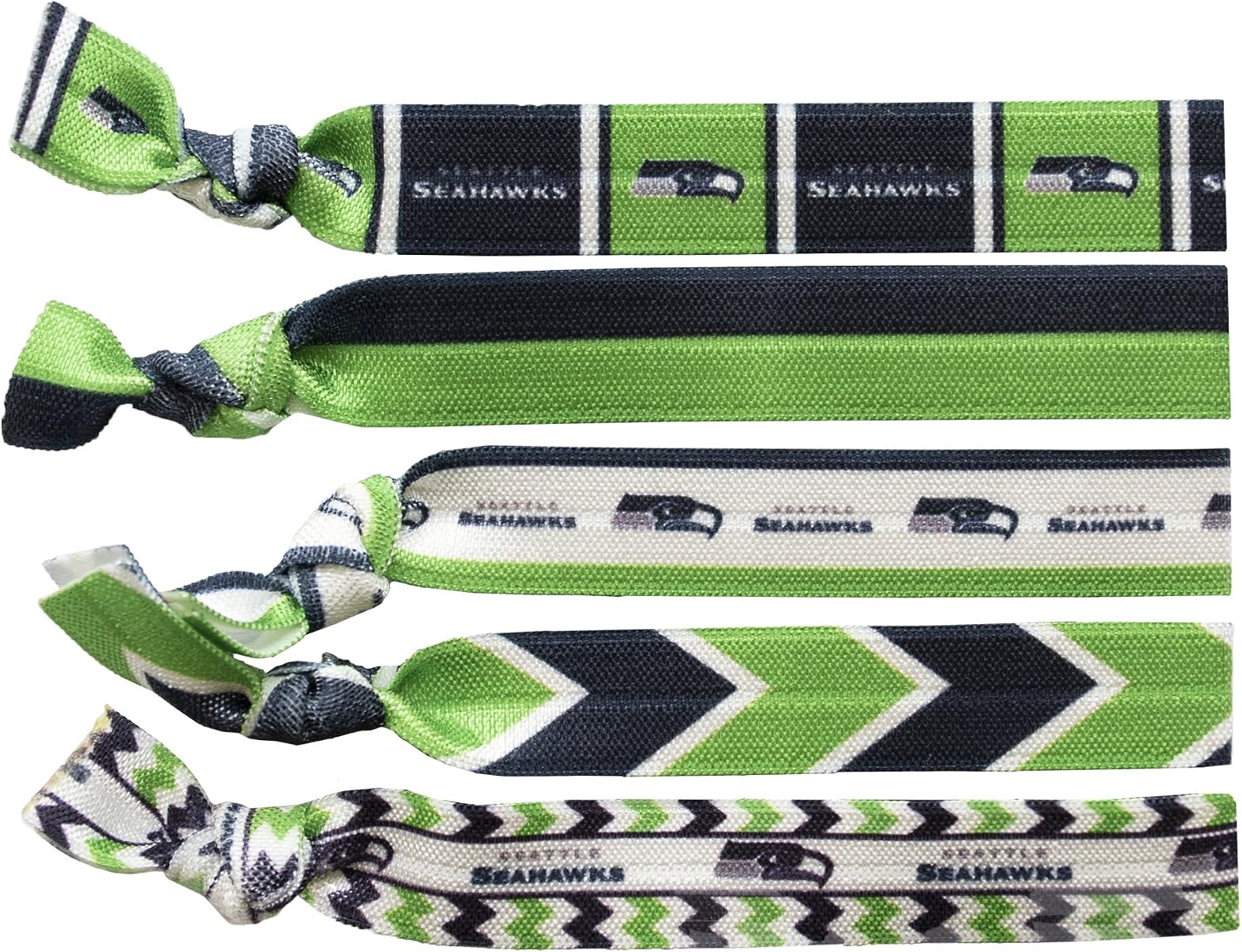 Littlearth NFL Knotted Hair Ties - Officially Licensed Teams & Colors