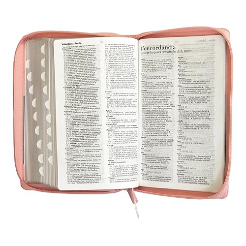 Miniatura 7 de Biblia Reina Valera 1960 tamaño manual letra grande 12 puntos- Imitación Piel cafécafé con cierre y con índice. Colección bitono