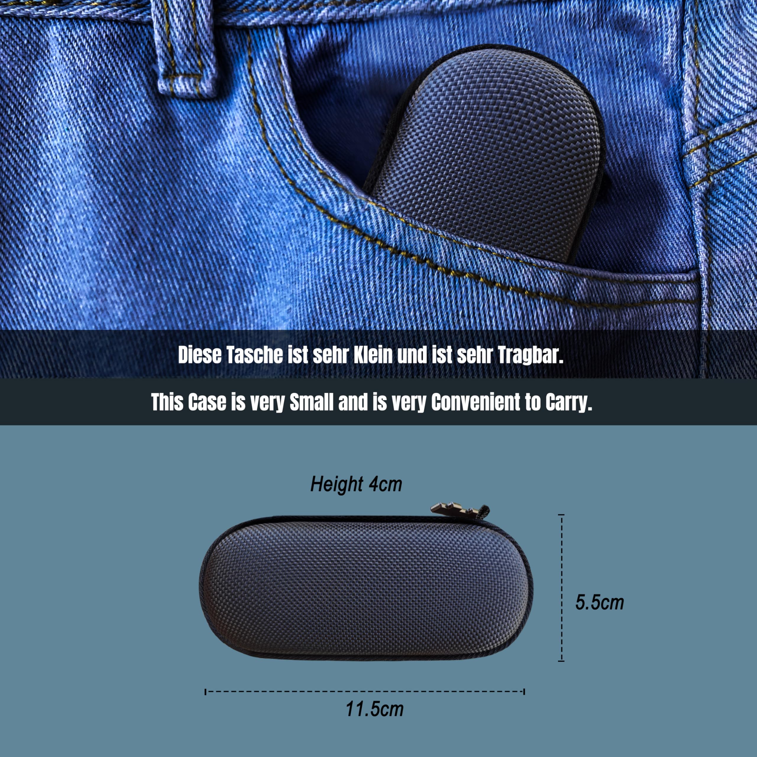 Funda Compatible con Beurer BR 60/90/10 Stichheiler - Estuche Duro Portátil para Picaduras de Insectos [Solo Bolsa], Negro, 1 Unidad