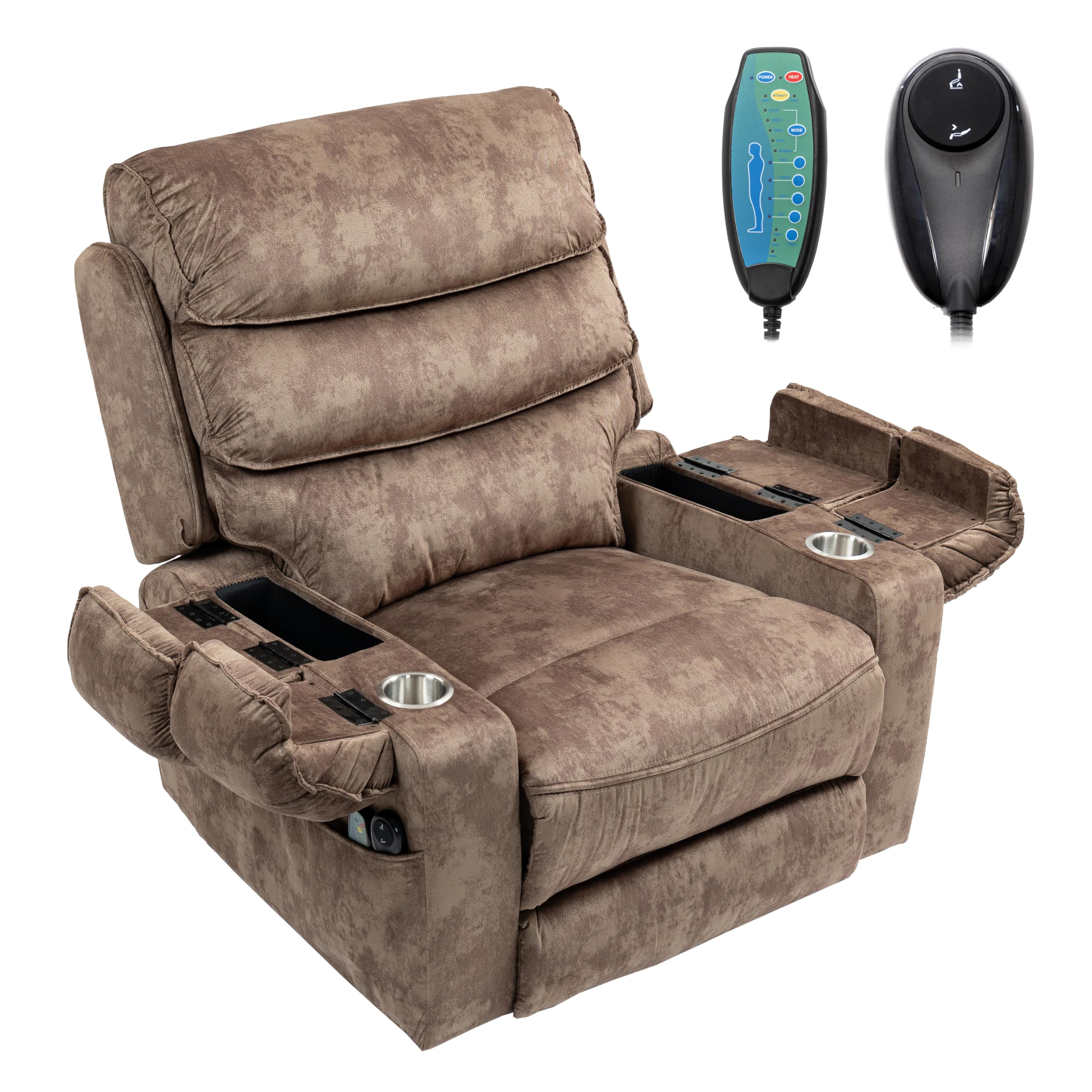 (similar)(incomplete) ( box 3 of 3 ) 27in Extra Wide Power Lift Recliner Chair for Big Tall with Extended Footrest Heat Massage, Oversized Electric Lift Recliner Chairs for Adults Elderly Seniors, Arm Storage & Cup Holders