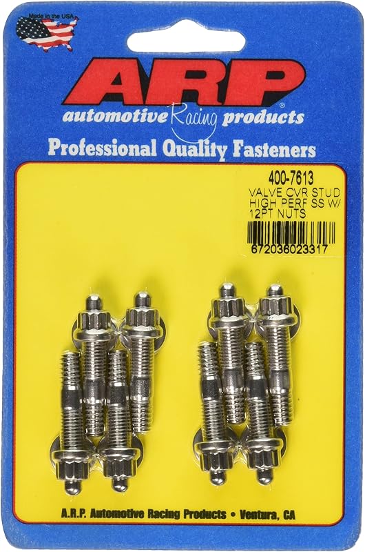 Kit de prisioneiros da tampa de válvulas ARP 400-7613 em aço inoxidável com cabeça 12 pontas – 8 peças