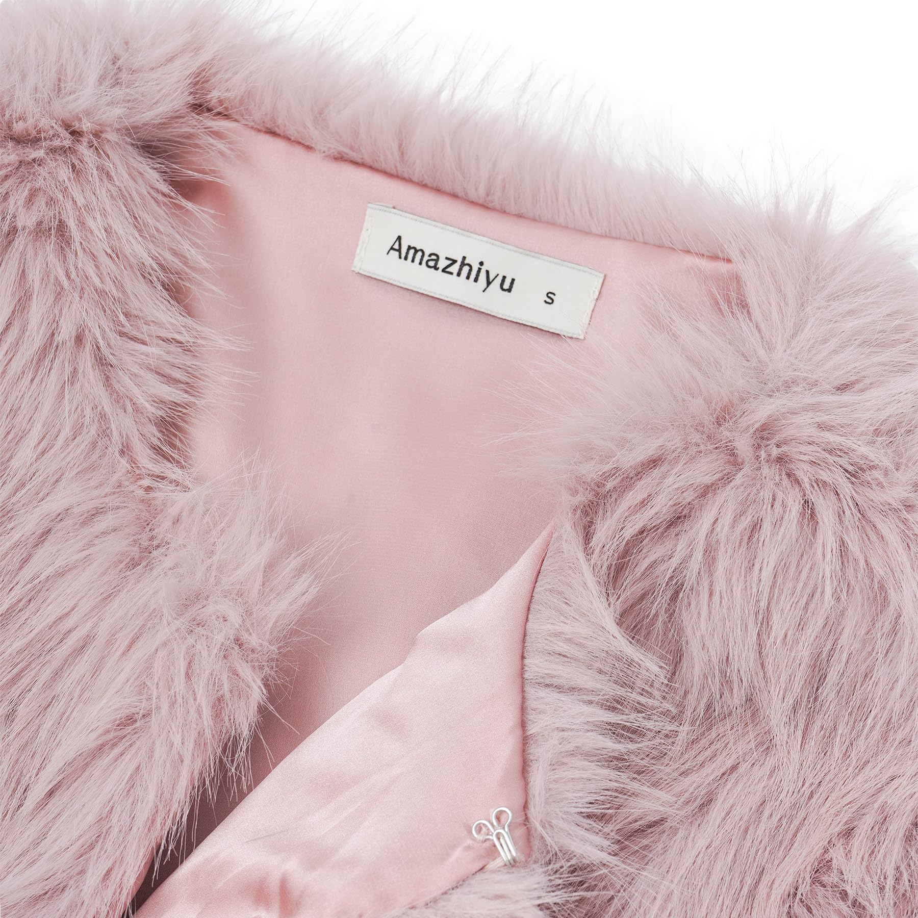 Amazhiyu Pelzmantel Damen Felljacke Kunstfell Kunstpelz Jacke Plüschjacke