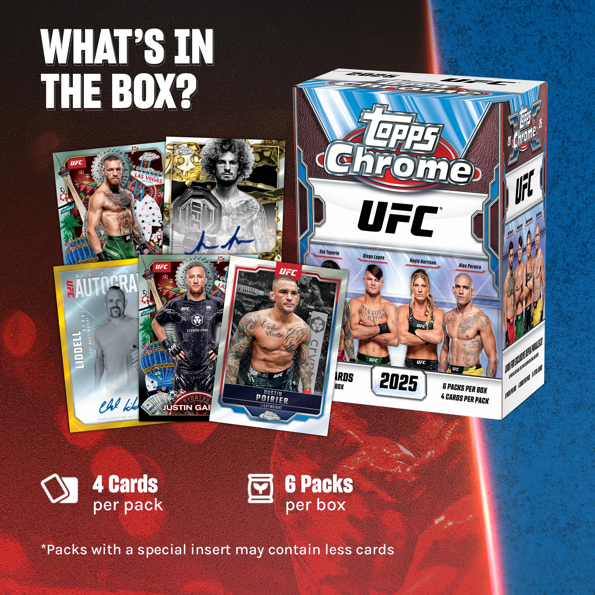 Topps 2025 Chrome UFC – Scellé en Usine – Boîte économique