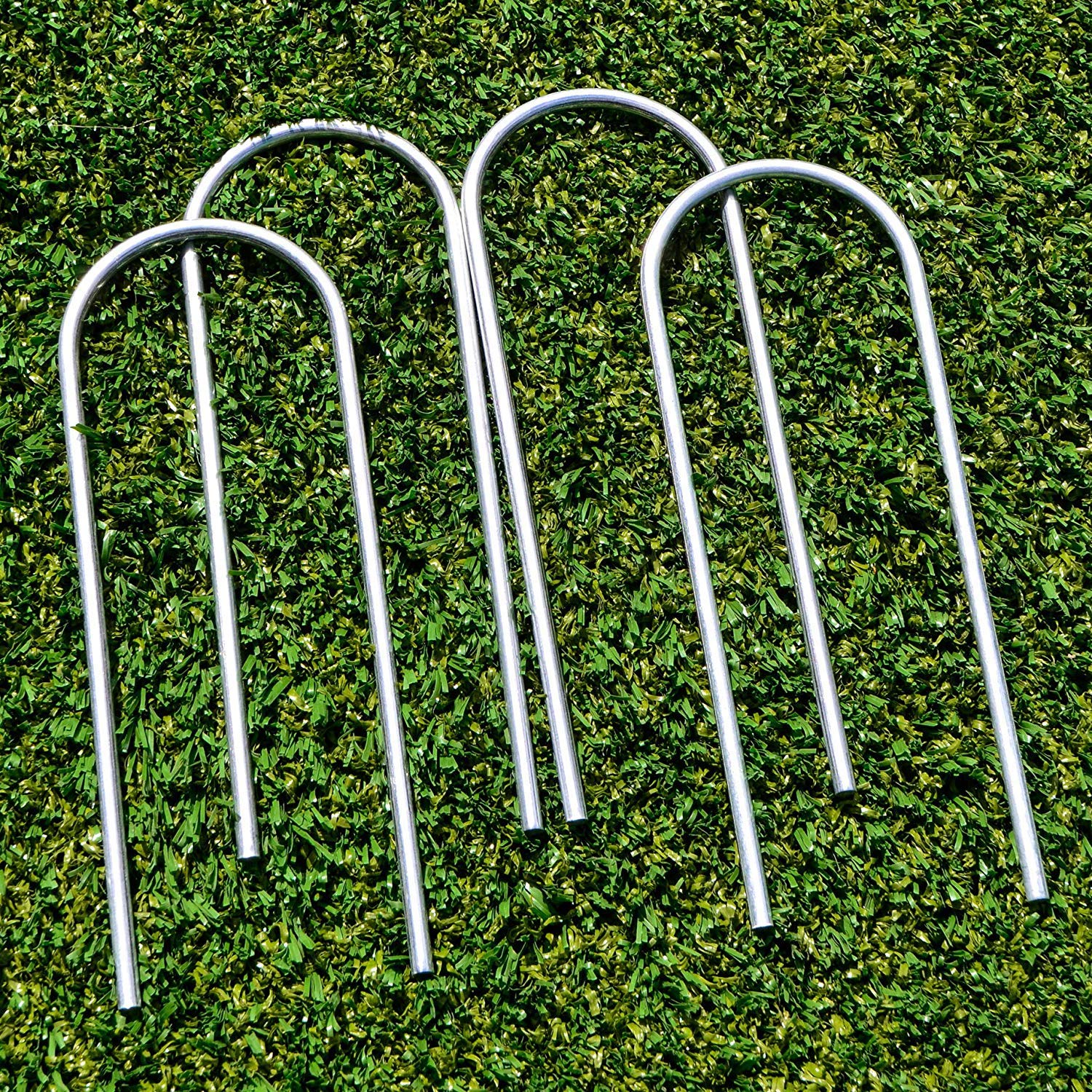 FORZA Sistema di Fissaggio per Porte di Calcio Steel [2 Dimensioni] - Picchetti a U di qualità per Porte di Calcio in PVC