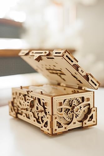 Miniatura 4 de Wood Trick Enigma - Caja de rompecabezas de madera 3D para adultos y niños para construir, proyectos de ingeniería, kits de modelos mecánicos para