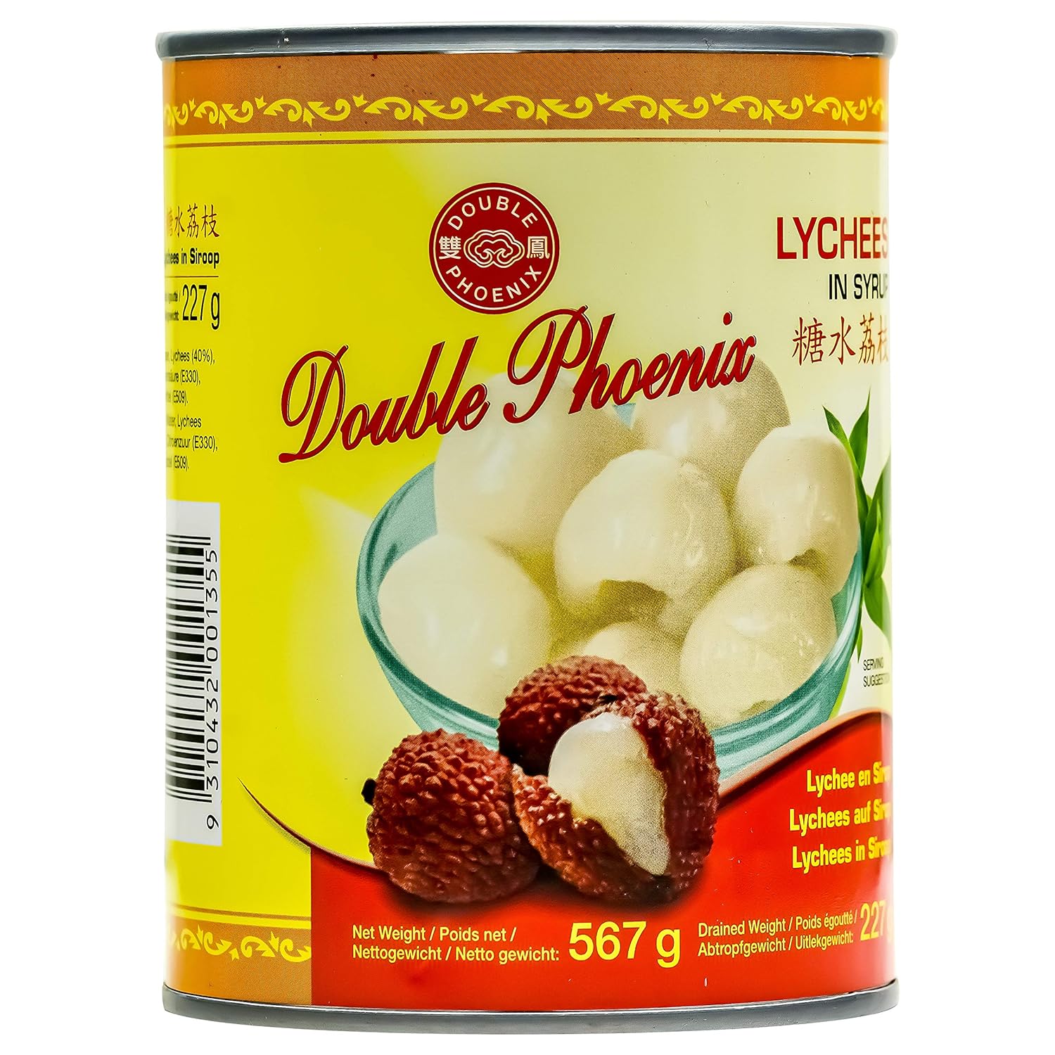 Double Phoenix Lychees in Sirup 3x 567g Dose leicht gezuckert