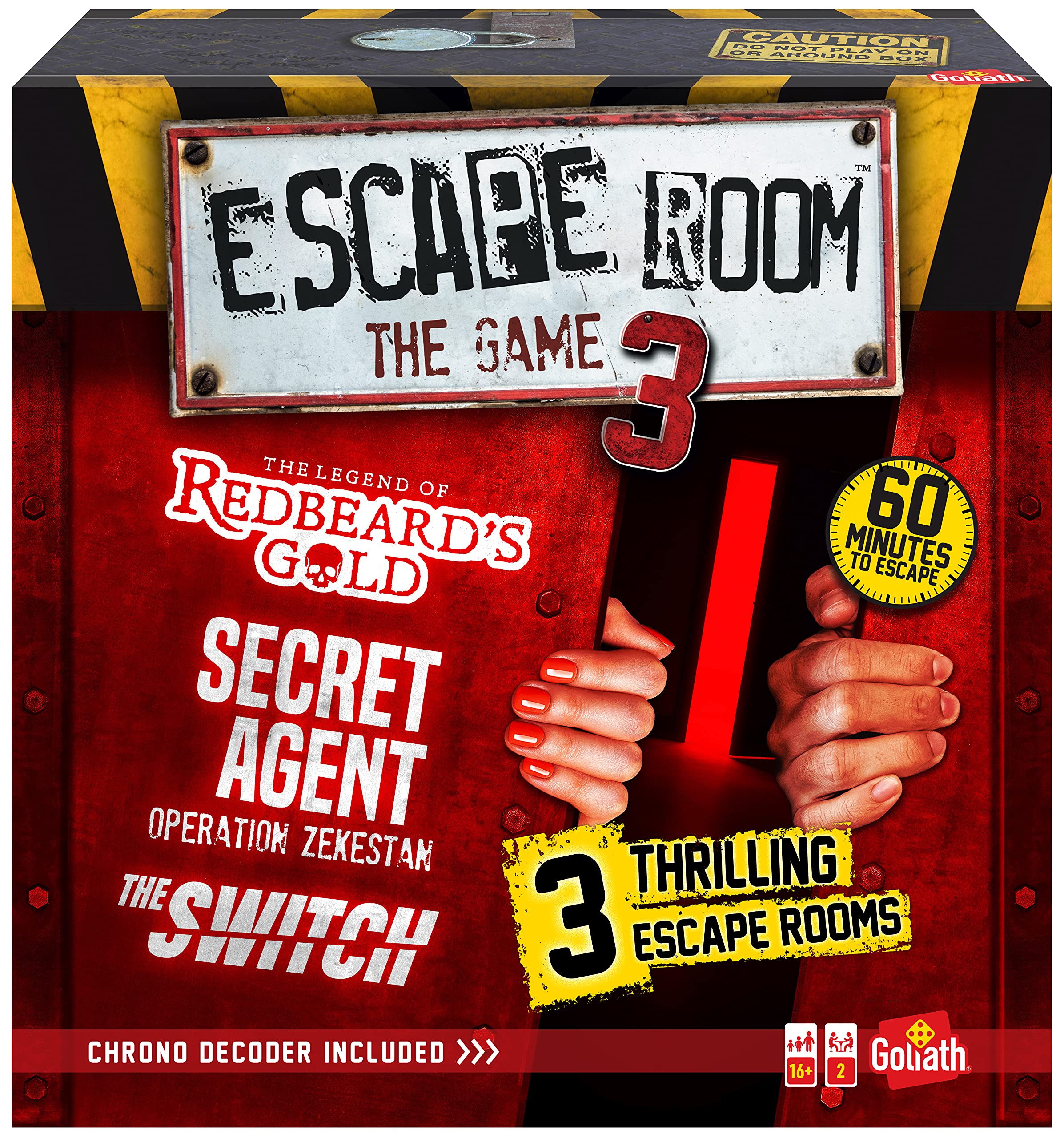 Goliath Escape Room: The Game - Vol. 3 | 3 Thrilling Escape Rooms in Your Own Home! | Board Games for Adults | For 3-5 Players | Ages 16+