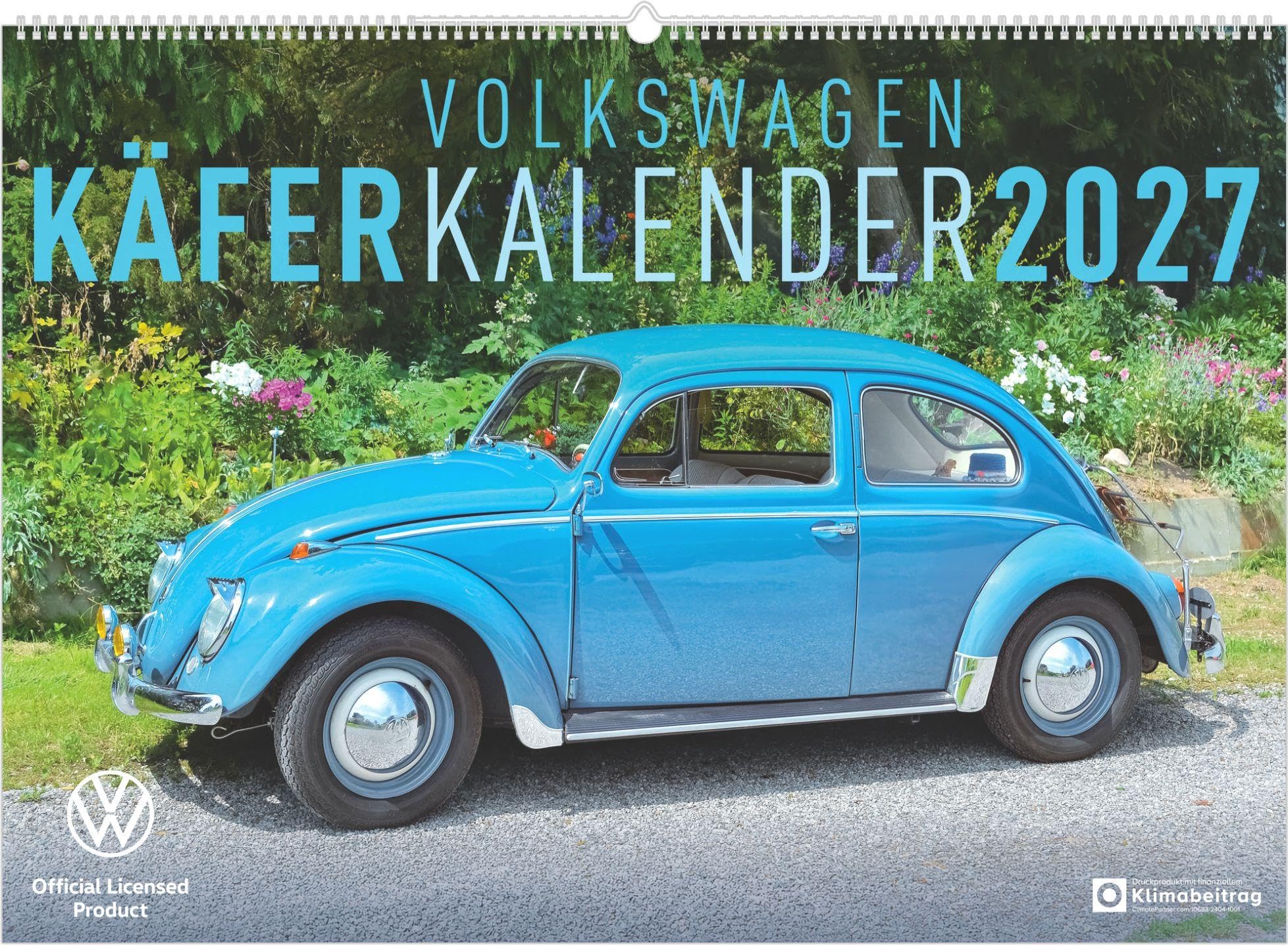 VW Käferkalender 2027: Wandkalender 50x70 cm mit VW Käfer Motiven und deutschem Kalendarium