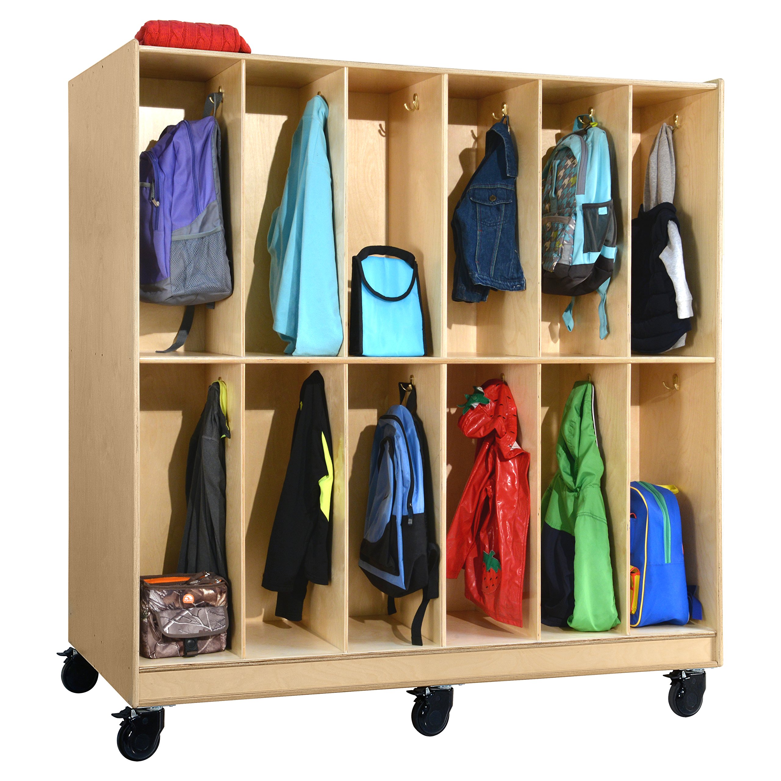 Wood Designs 991264 Mobile 24 Section Locker, Natural - Image 3