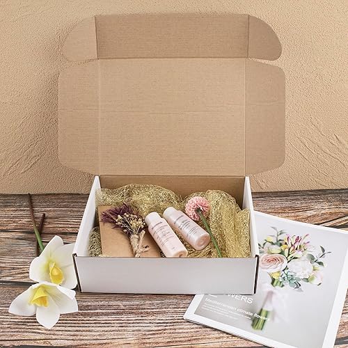 Miniatura 8 de Mat Board Center, cajas blancas de envío de 8 x 6 x 3, pequeña caja de cartón corrugado, correo de negocios, correo de regalos, camiseta, vela