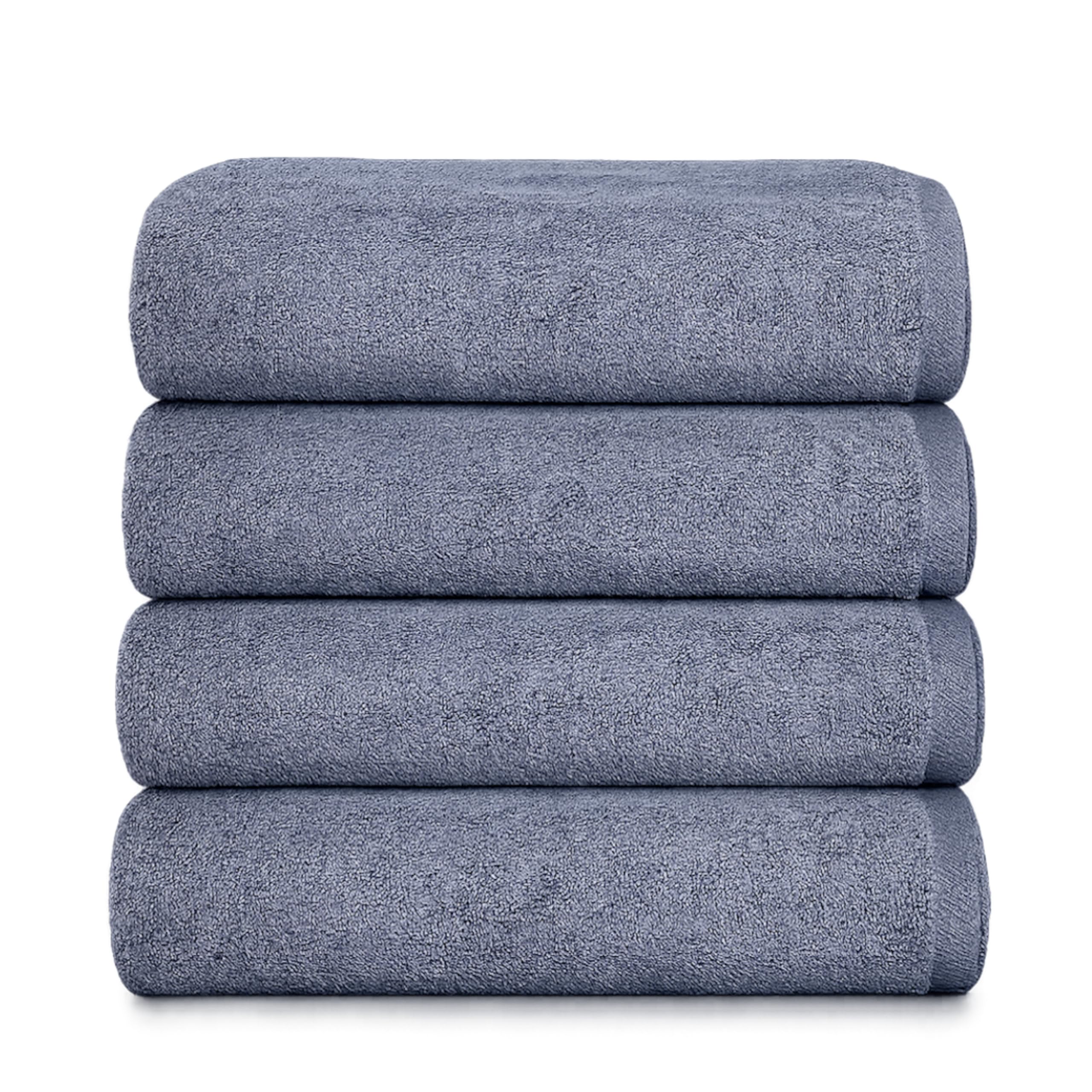 Soleil Fine Goods Luxurious 800 GSM 100% Cotton Bath Towel Set (4-Pack, 27x54) - Heavyweight & Ultra Absorbent, Plush Softness for Bathroom | Hotel &