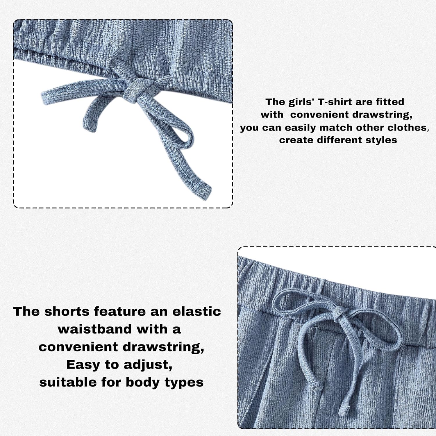 Girls 2 Piece Outfits Girl Summer Clothes Kids Sport T Shirts and Shorts girls' Clothing Sets 5-14 Years - Image 2