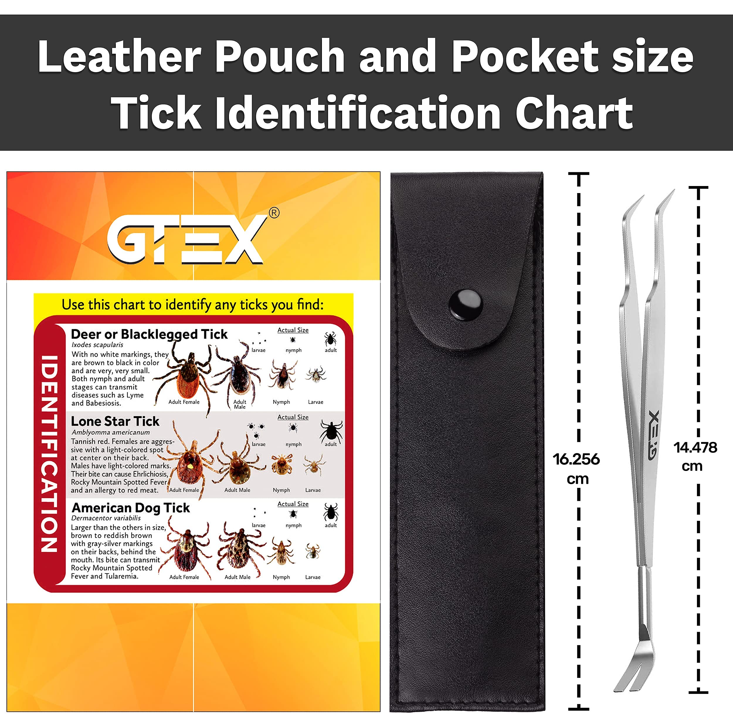 Pinzette Per Rimuovere Zecche GTEX | Doppia Punta Per Umani E Animali | Acciaio Inox | Include Guida Dimensioni - Foto 8