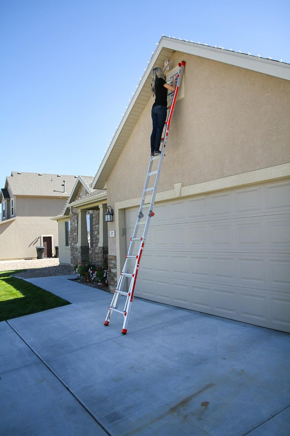 Little Giant 14013-001 Model 17 250 Lbs Capacity Alta-One Ladder, 15 Feet