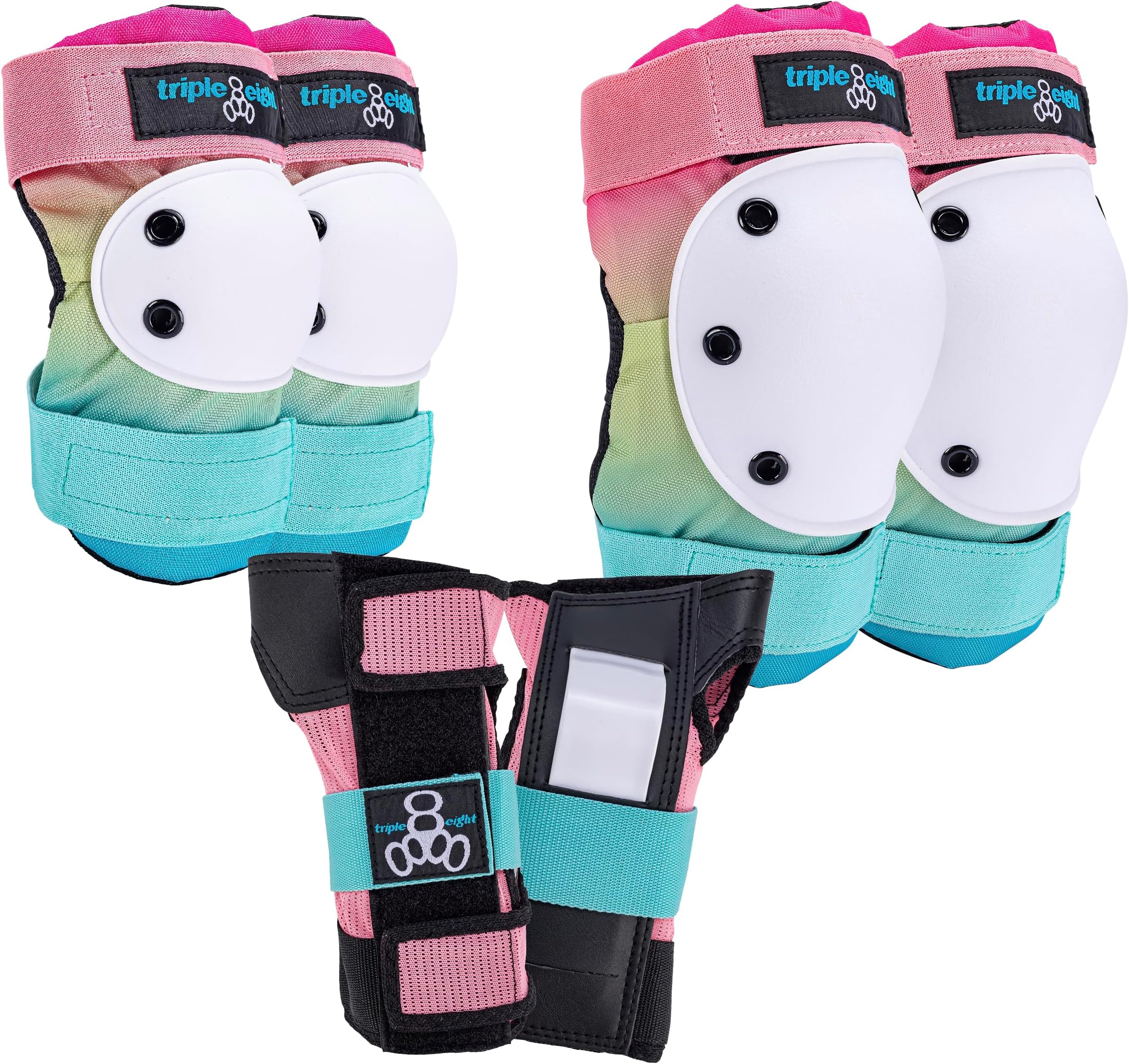 Triple Eight Saver Series Pad Set with Kneesavers, Elbowsavers and Wristsavers, Small, Shaved Ice