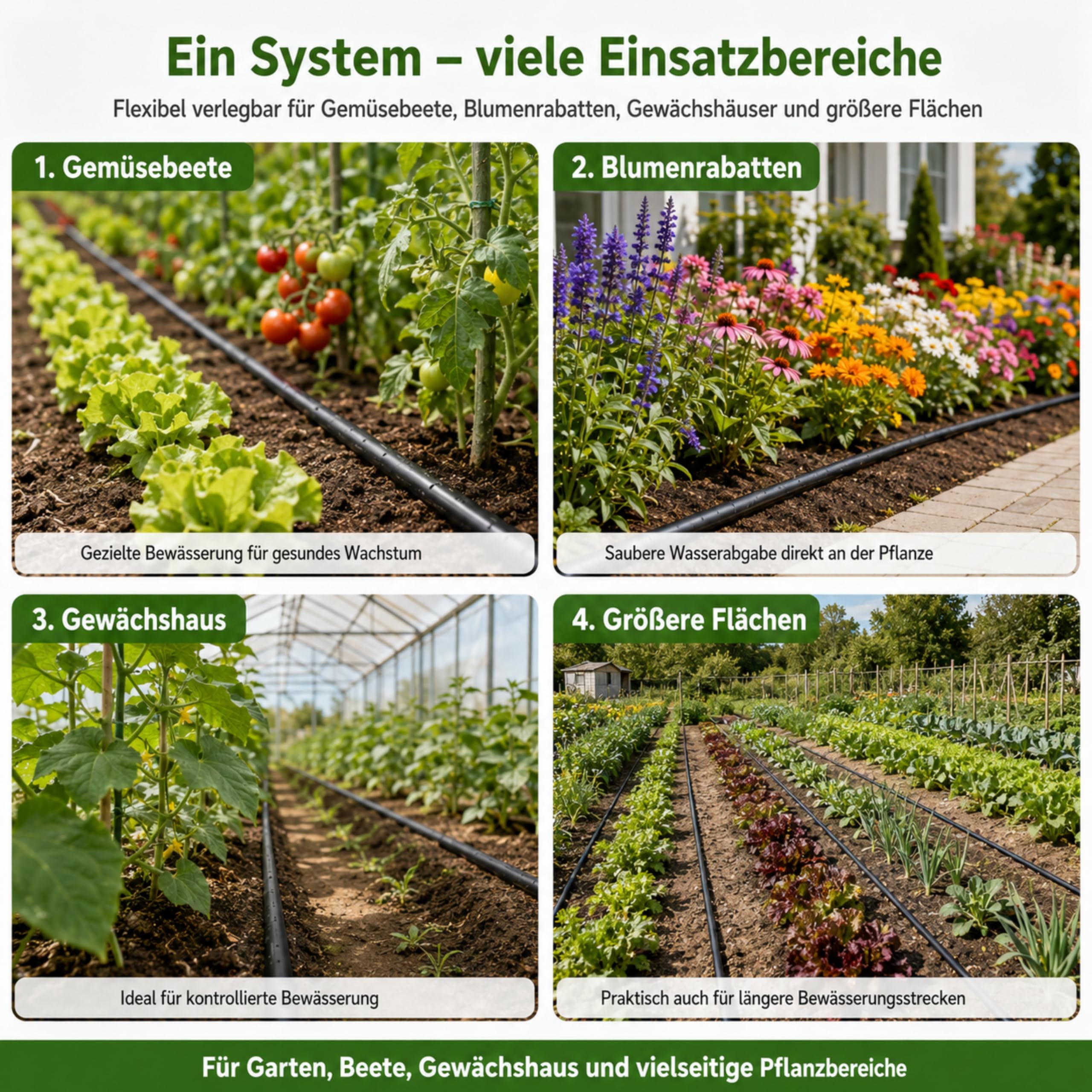 Bewässerungssystem Garten 100m, Komplettset Tröpfchenbewässerung 192 Stk | Tröpfchenbewässerung bei unebenem Boden - Tropfbewässerung System für Gewächshaus & Gemüsebeete