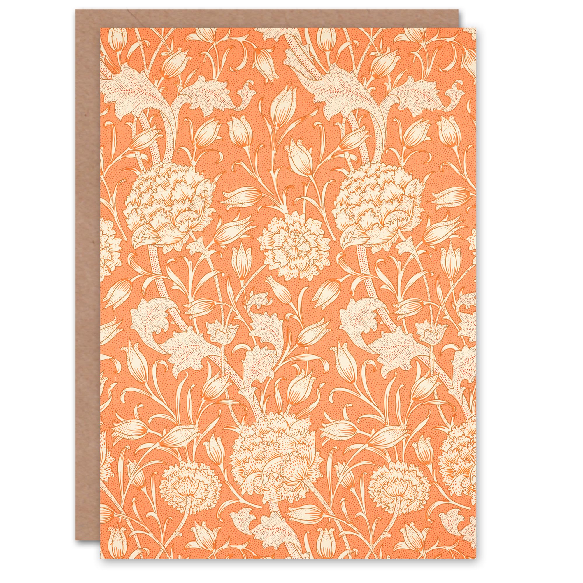 Artery8 William Morris Art Card Wild Tulip Art Nouveau Pattern